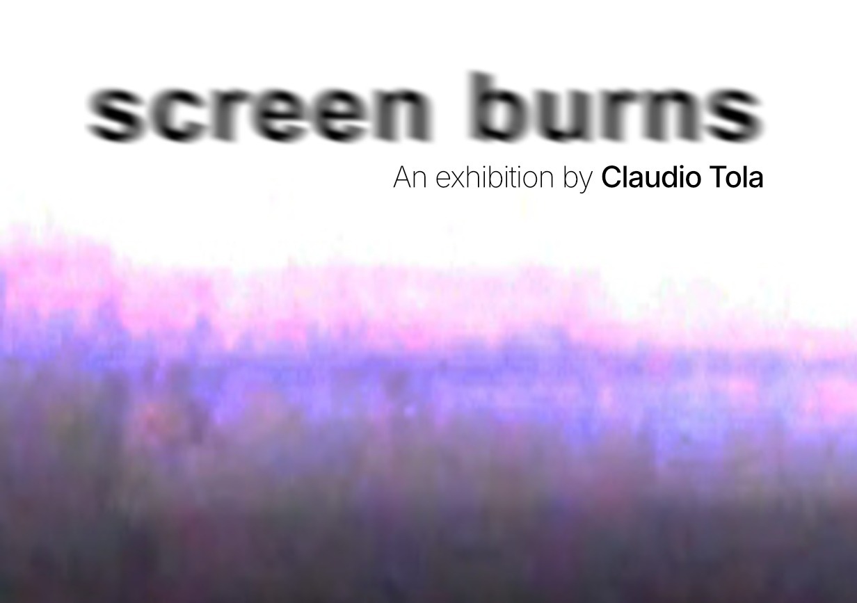 Screen burns exhibition flyer